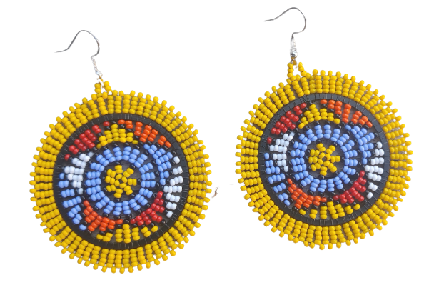 Zulu Beaded Circle Earrings