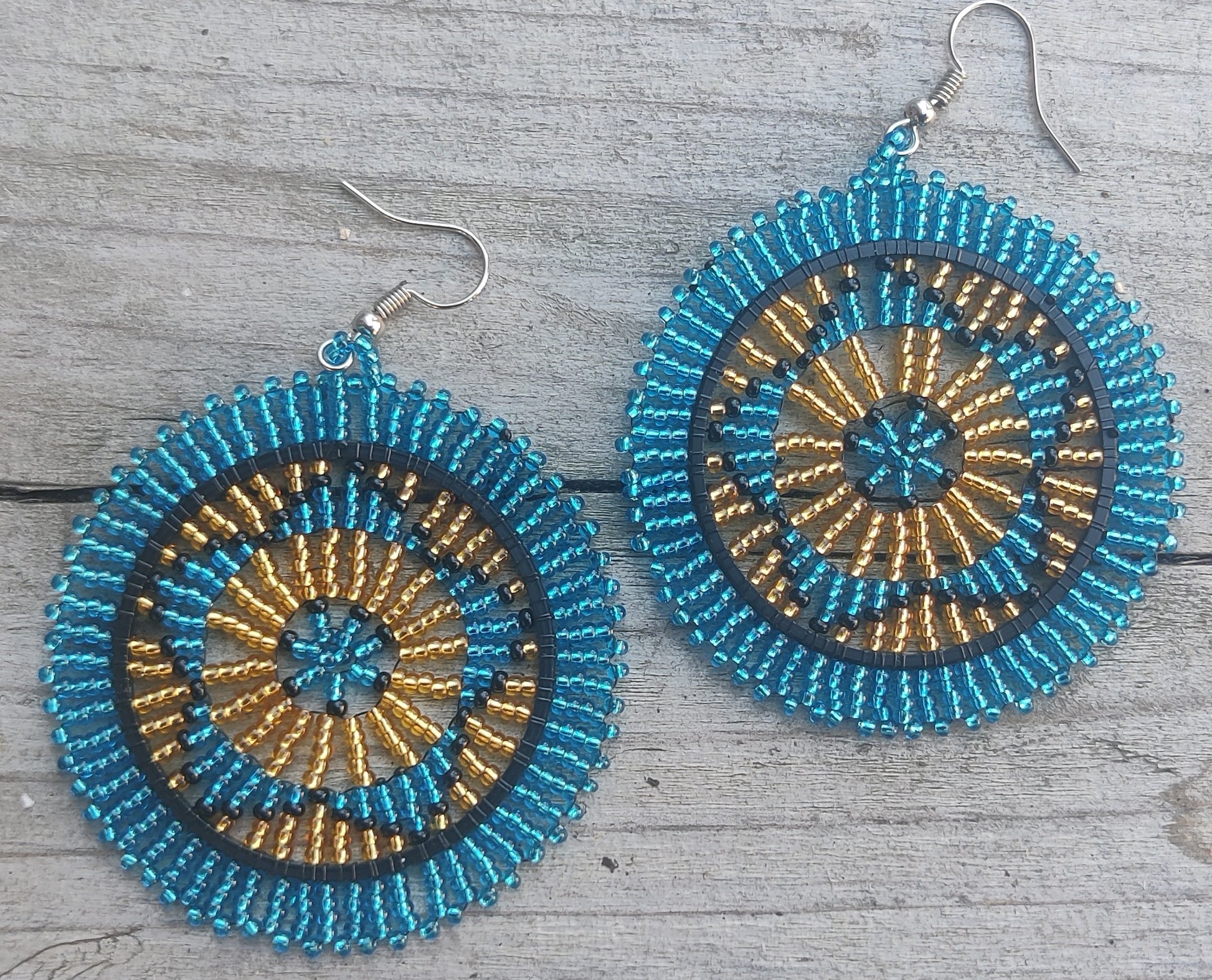 Zulu Beaded Circle Earrings