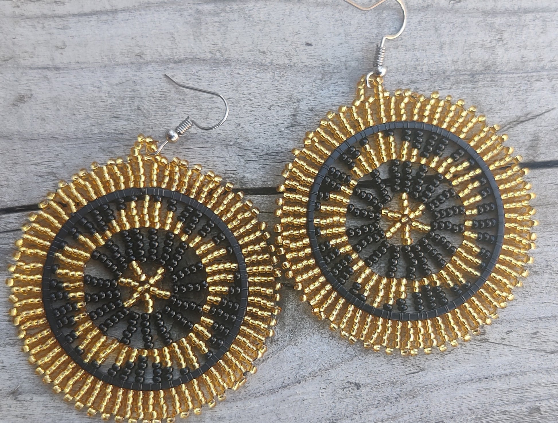 Zulu Beaded Circle Earrings