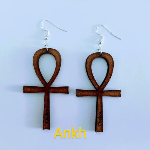 African  Symbol Earrings - Ankh Earrings