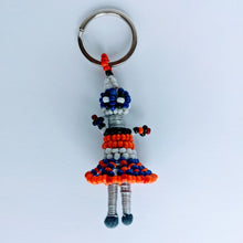 Load image into Gallery viewer, African Beaded Keyring Doll