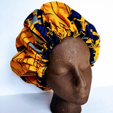 Load image into Gallery viewer, African Print Satin Bonnet