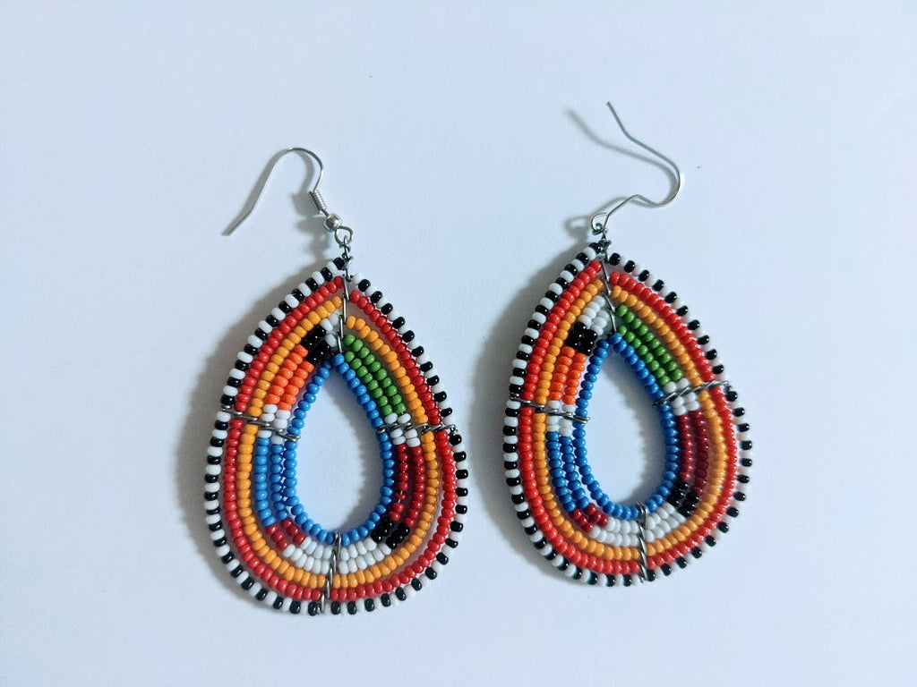 African Maasai Zulu Beaded Earrings