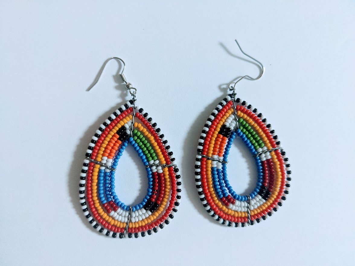 African Maasai Zulu Beaded Earrings