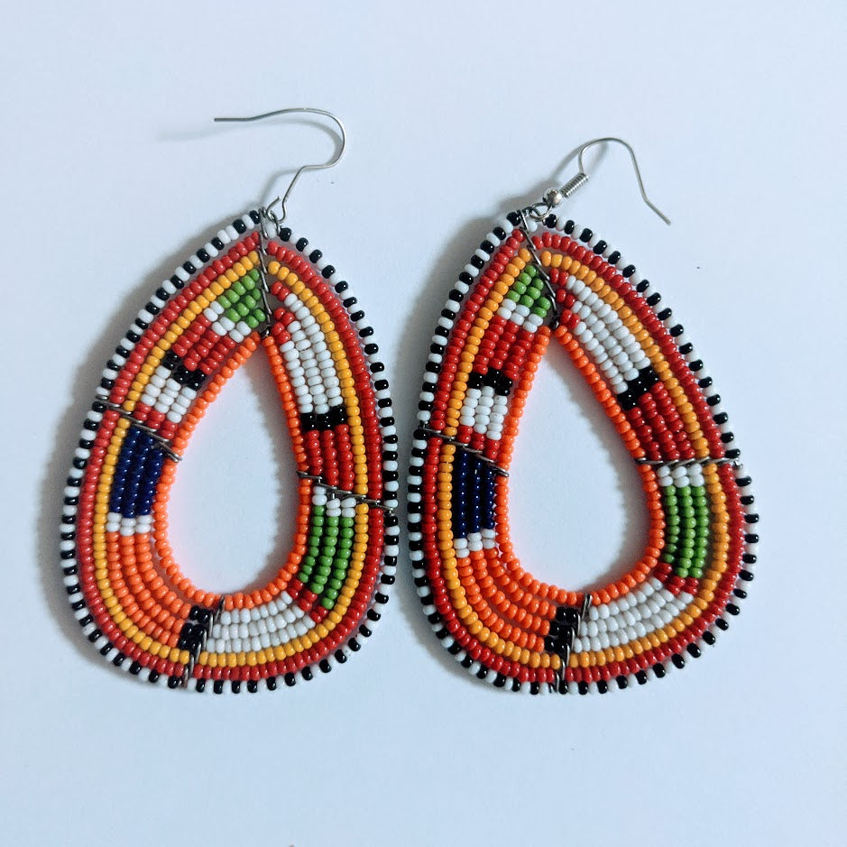 African Maasai Zulu Beaded Earrings