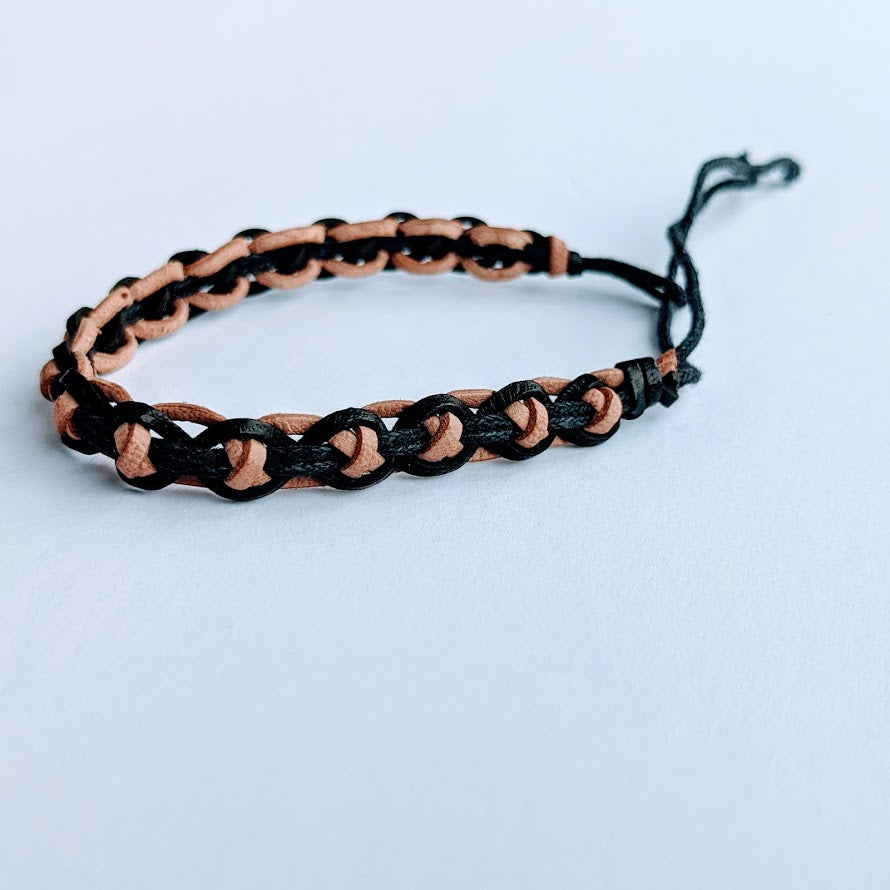Leather Plaited Braided Rope Bracelet