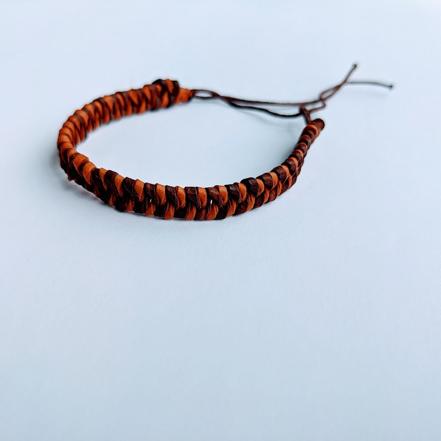 Leather Plaited Braided Rope Bracelet