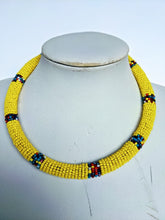 Load image into Gallery viewer, Two in one this necklace can be use as necklace or headband.  It is handmade out of glass bead with adjustable loop at the back.