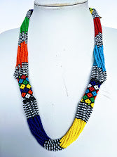 This Necklace is handmade and will be a perfect addition to your outfit. Crafted with glass bead with adjustable ball and loop closure. 