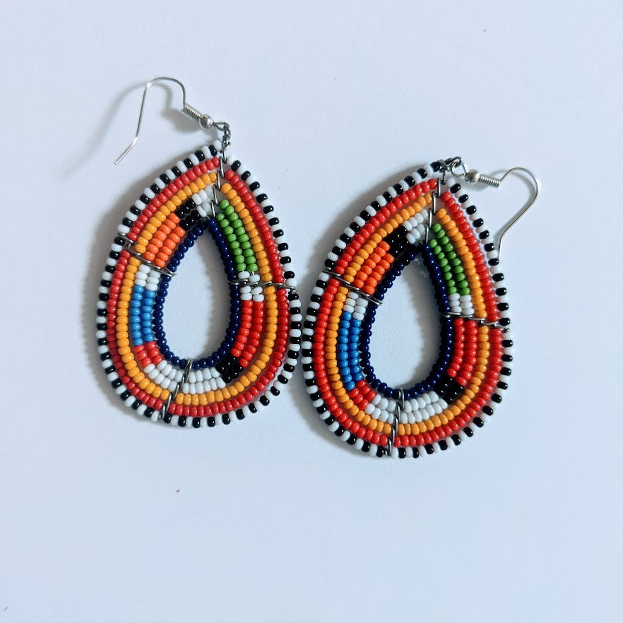 African Maasai Zulu Beaded Earrings