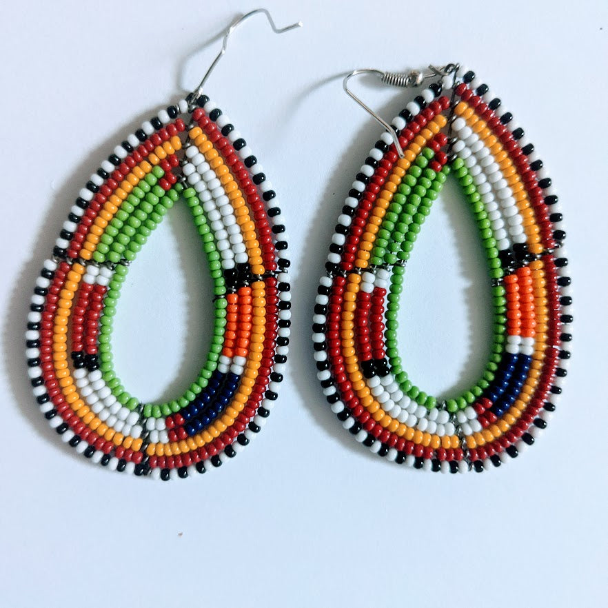 African Maasai Zulu Beaded Earrings