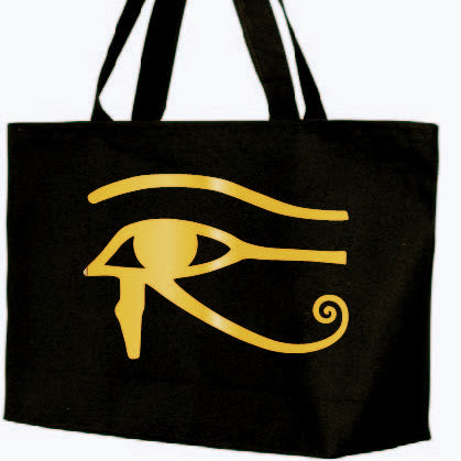 Horus Eye protection Symbol Zippered Tote Bag